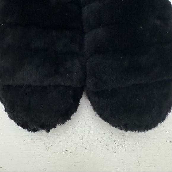 UGG Fluff Yeah Shearling Slingback Slide Slippers Black Size 10 - Picture 3 of 15